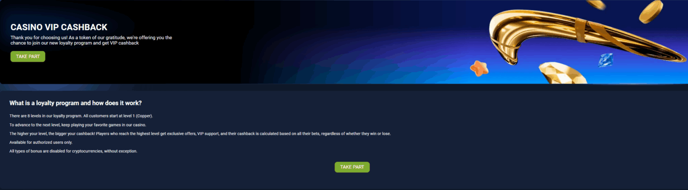 1xBet VIP Cashback bonus in Bangladesh